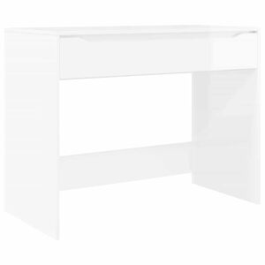 vidaXL Mesa Branco Alto Brilho 100 x 50 x 78 cm Madeira engenheirada