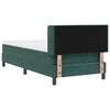 vidaXL Cama Box com colch&atilde;o Verde Escuro 200 x 90 cm Veludo