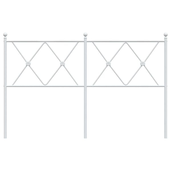 vidaXL Cabeceira de substitui&ccedil;&atilde;o 140 cm metal branco