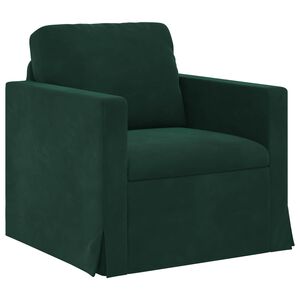 vidaXL Sof&aacute; Verde Escuro 78 x 78 x 80 cm Veludo