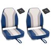 vidaXL Cadeiras para barco dobr&aacute;veis 2 pcs com encosto alto