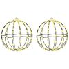 vidaXL Bola com 192 LEDs 2 pcs Branco quente 30 x 30 x 32 cm Metal