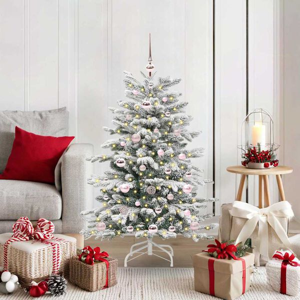 vidaXL &Aacute;rvore de Natal Articulada Artificial Branco 120 cm PE e PVC