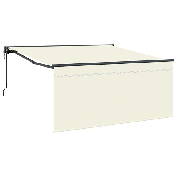 vidaXL Toldo Retr&aacute;til Creme 300 x 250 cm Poli&eacute;ster e Alum&iacute;nio