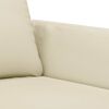 vidaXL Poltrona 60 cm couro artificial creme