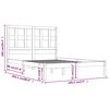 vidaXL Cama sem colch&atilde;o 180x200 cm madeira de pinho maci&ccedil;a branco