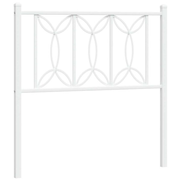 vidaXL Cabeceira de substitui&ccedil;&atilde;o 75 cm metal branco