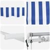 vidaXL Toldo Retr&aacute;til Azul e Branco 300 x 200 cm Poli&eacute;ster e Alum&iacute;nio