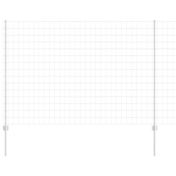 vidaXL Cerca com Poste Prateado 1,6 x 10 m A&ccedil;o