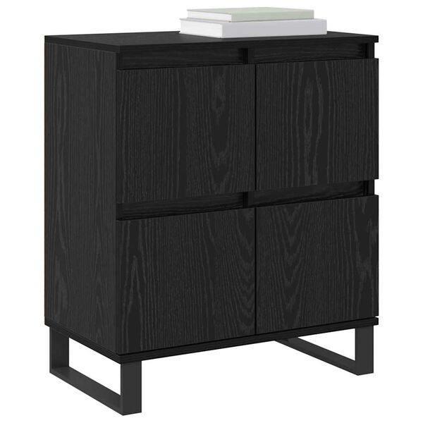 vidaXL Buffet Carvalho Preto 60 x 35 x 70 cm