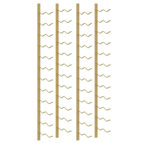 vidaXL Garrafeira de parede para 24 garrafas 2 pcs ferro dourado