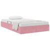 vidaXL Cama com Armazenamento Rosa 120 x 200 cm Veludo