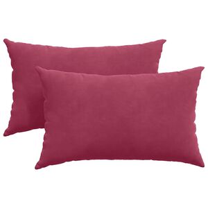 vidaXL Travesseiros de Sof&aacute; 2 pcs vermelho tinto 50 x 30 cm