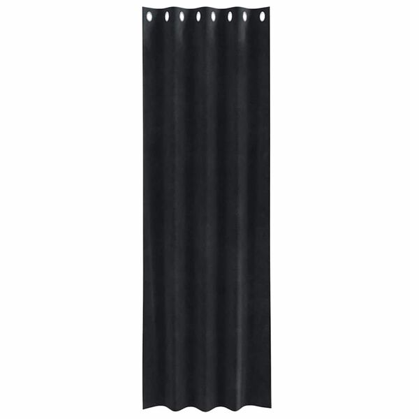vidaXL Cortinas opacas 2 pcs Preto 140 x 245 cm Veludo