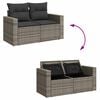 vidaXL 8 pcs conjunto sof&aacute;s de jardim c/ almofad&otilde;es vime PE cinzento