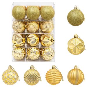 vidaXL Conjunto de Bolas de Natal 36 unid. Ouro Di&acirc;m. 6 cm