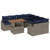 vidaXL Conjunto de Sof&aacute; de Jardim 9 pcs Cinzeto Rattan Sint&eacute;tico