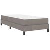 vidaXL Cama Box com colchão Cinzento-acastanhado 80 x 200 cm tecido