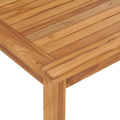 vidaXL Mesa de jantar para jardim 120x70x77 cm madeira teca maciça