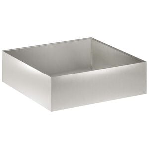 vidaXL Vaso de Jardim Prateado 80 x 80 x 30 cm A&ccedil;o inoxid&aacute;vel