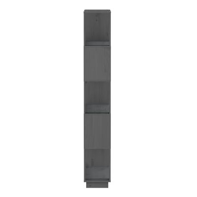 vidaXL Estante/divisória 80x25x163,5 cm pinho maciço cinza