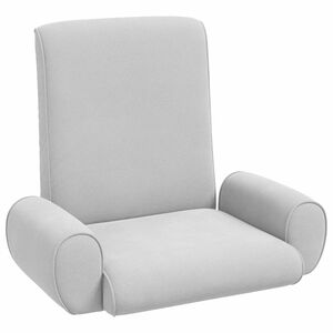 vidaXL Cadeira de ch&atilde;o ajust&aacute;vel Cinzento-claro Veludo Granulado