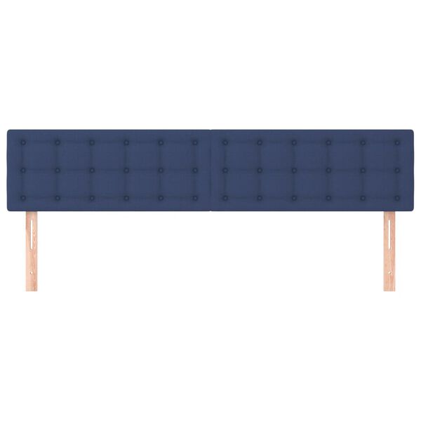 vidaXL Cabeceiras azul 200x5x78/88 cm tecido