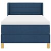 vidaXL Cama Box com colch&atilde;o com cabeceira Azul 200 x 90 cm Poli&eacute;ster