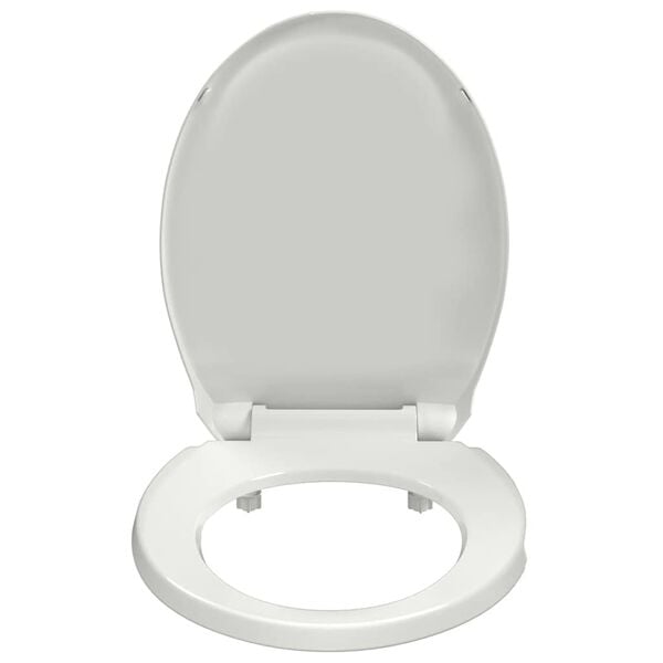 vidaXL Tampo de sanita com fecho suave oval branco