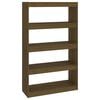 vidaXL Estante/divis&oacute;ria 80x30x135,5 cm pinho maci&ccedil;o castanho mel