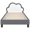 vidaXL Estrutura de Cama Infantil com Cabeceira Cinzento-claro