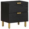 vidaXL Mesa de cabeceira 40x33x46 cm madeira de mangueira maci&ccedil;a preto