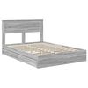 vidaXL Cama com Armazenamento com cabeceira Cinza Sonoma 140 x 200 cm