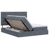 vidaXL Cama com Armazenamento Cinzento-Escuro 180 x 200 cm Veludo