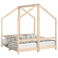 vidaXL Estrutura de cama infantil 2x(70x140) cm pinho maciço
