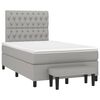 vidaXL Cama boxspring com colch&atilde;o 120x190 cm tecido cinzento-claro
