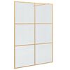 vidaXL Parede de Chuveiro Walk-in Ouro 140 x 195 cm vidro temperado