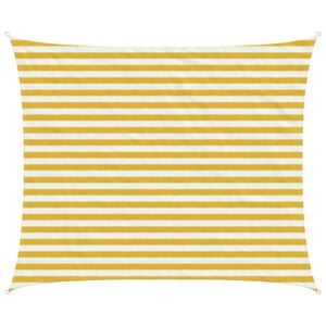vidaXL Vela de Sombra Amarelo e Branco 2,5 x 3 m HDPE