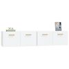 vidaXL Arm&aacute;rios parede 2pcs 80x35x36,5 cm madeira branco brilhante