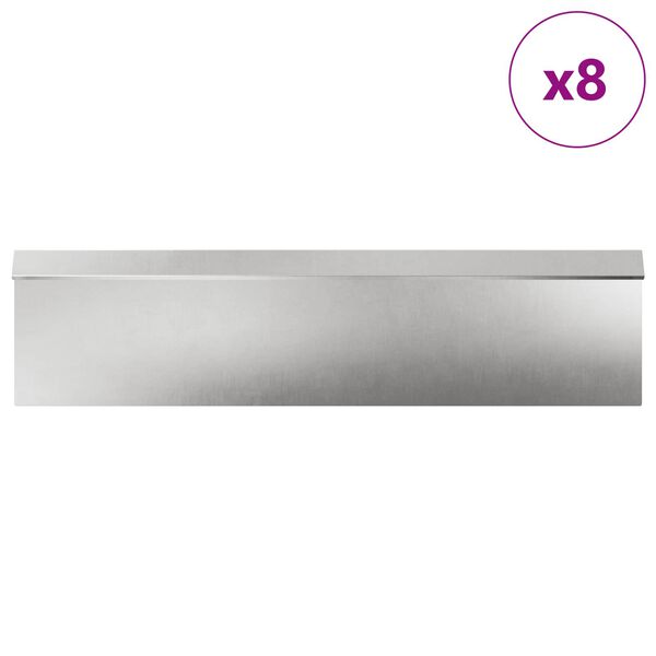 vidaXL Cercas de caracol 12 pcs Prateado A&ccedil;o inoxid&aacute;vel