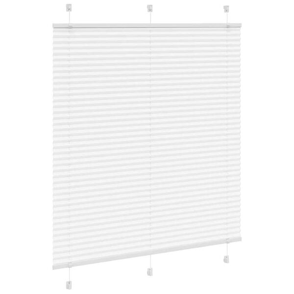 vidaXL Branco Plissada Cega 115x150cm Largura Tecido 114,4cm Poli&eacute;ster