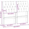vidaXL Cabeceira estofada Cinzento-claro 120 cm