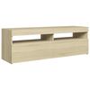 vidaXL M&oacute;vel de TV com luzes LED 120x35x40 cm carvalho sonoma