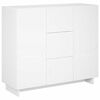 vidaXL Buffet Branco 85.5 x 31 x 75 cm Derivados de Madeira