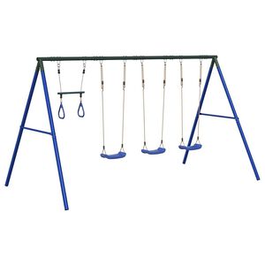 vidaXL Conjunto de baloi&ccedil;o para exterior com baloi&ccedil;os e trap&eacute;zio