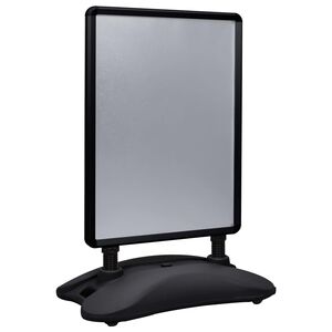 vidaXL Suporte para cartazes A1 com base liga de alumínio preto