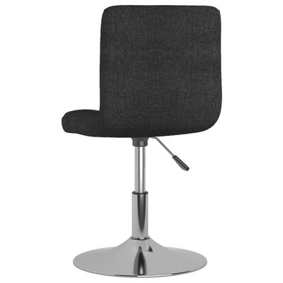 vidaXL Cadeiras de jantar giratórias 2 pcs tecido preto