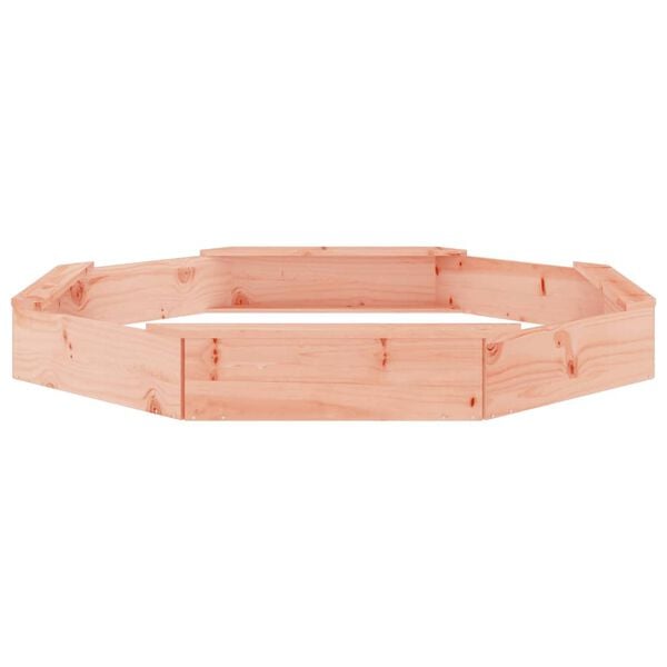 vidaXL Caixa de areia octogonal com assentos madeira de douglas maci&ccedil;a