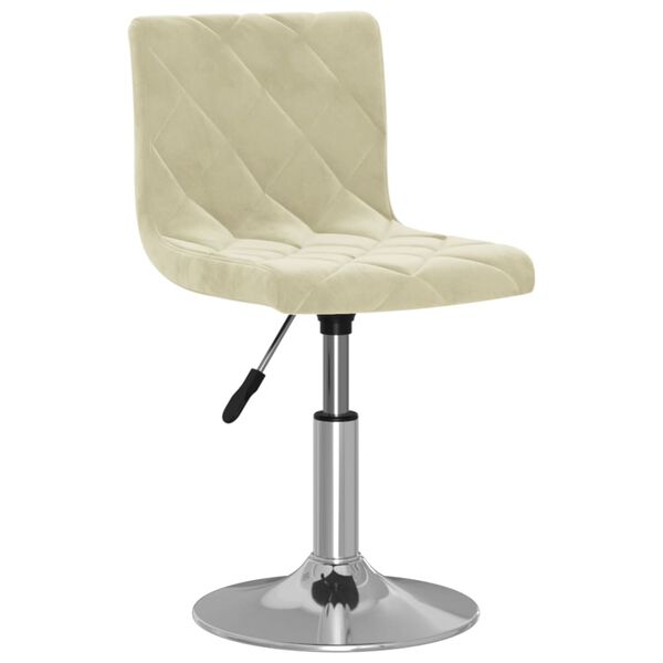 vidaXL Cadeiras de jantar girat&oacute;rias 2 pcs veludo cor creme