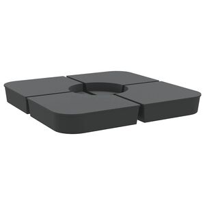 vidaXL 4 pcs conj. base para guarda-sol de suporte cruzado 100 kg PP